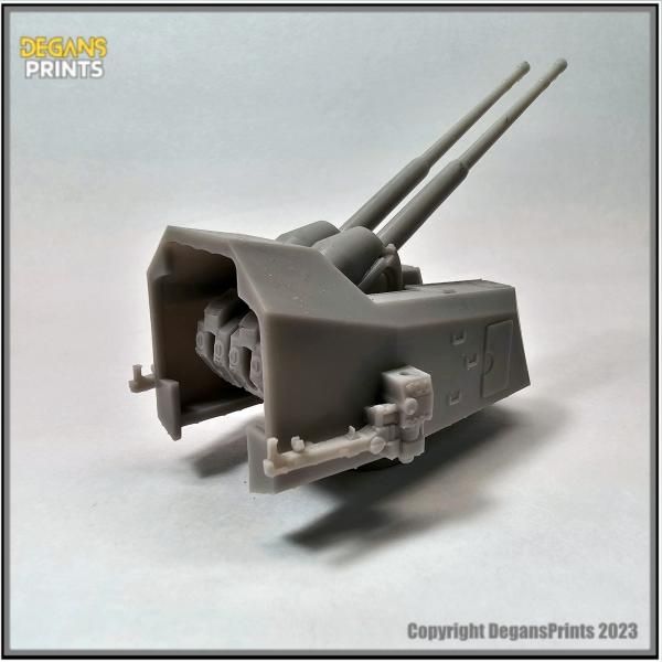 German Battleship Bismarck Anti Aircraft Gun. SKC/37 Heavy AA