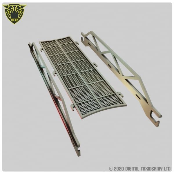 Sci-Fi Spool Tower: Metal Bridge Assembly