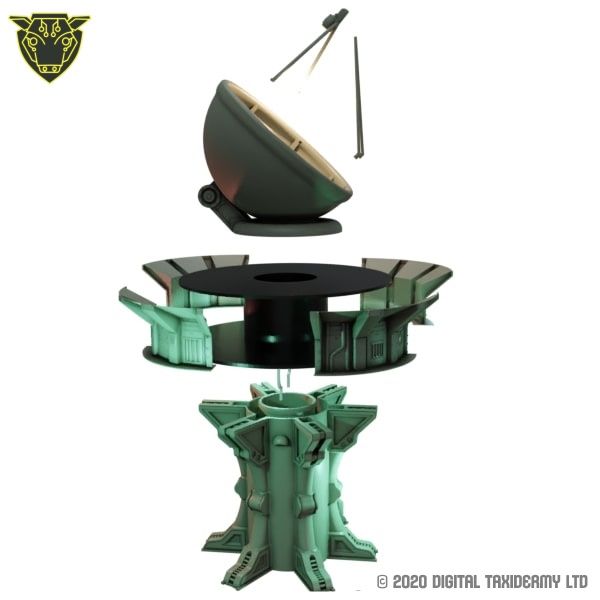 Sci-Fi Spool Tower: Radar Dice Tower Assembly