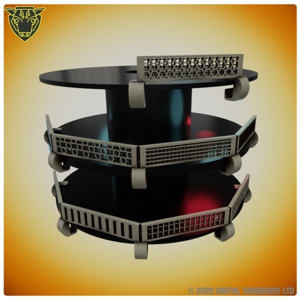 Sci-Fi Spool Tower: Clip on Fence Panels