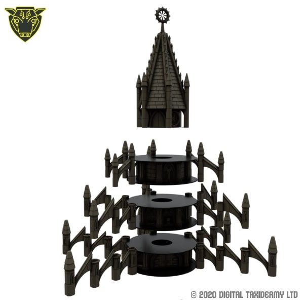 Fantasy Spool Tower: Gothic Tower Exterior Assembly