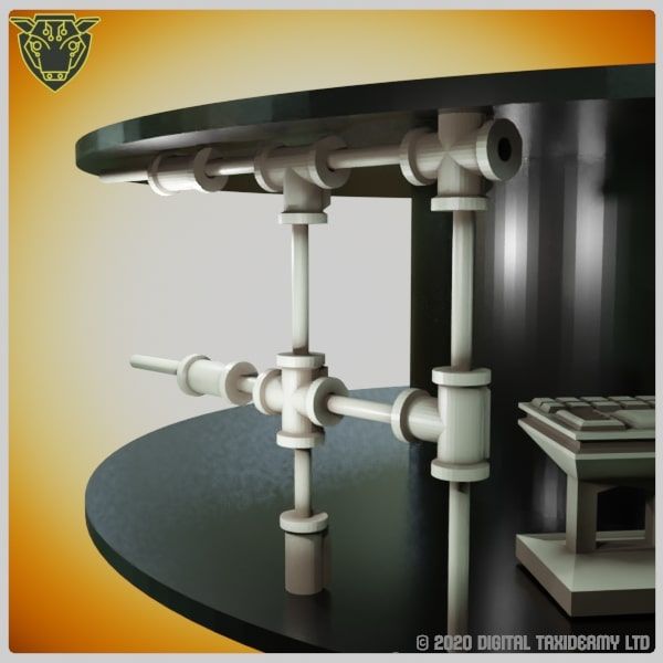 Sci-Fi Spool Tower: Pipes