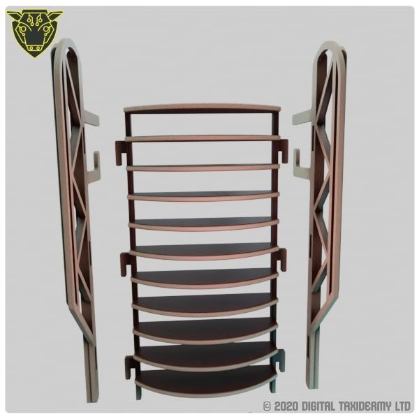 Sci-Fi Spool Tower: Metal Ladder Assembly