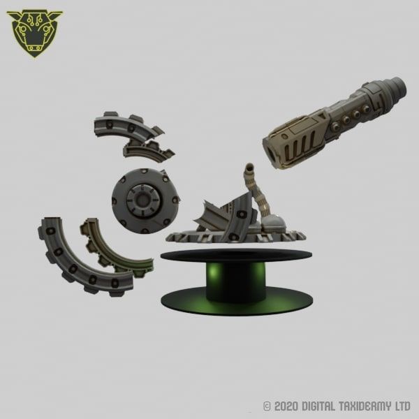 Sci-Fi Spool Tower: Planetary Defence Gun Assembly