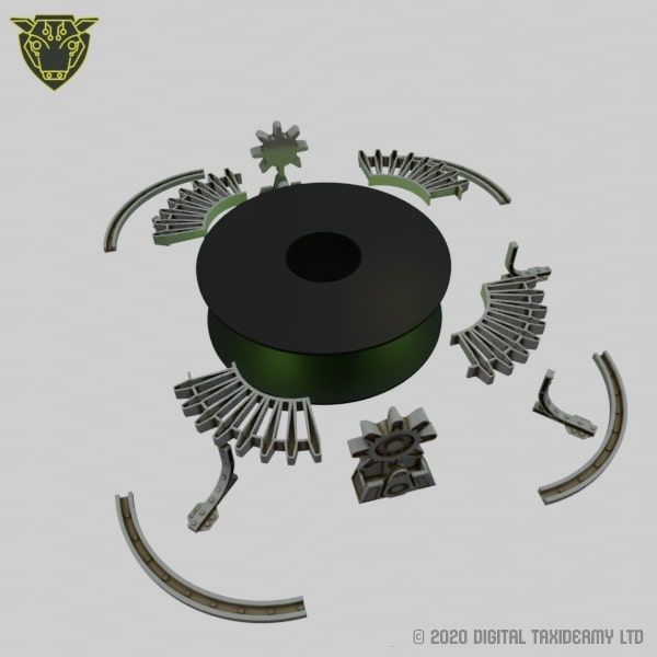 Sci-Fi Spool Tower: Planetary Defence Gun Assembly