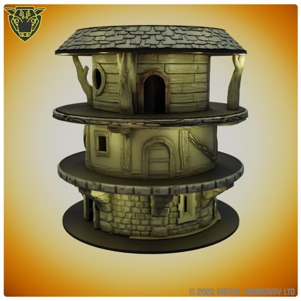 Fantasy Spool Tower: Timber Framed Treehouse