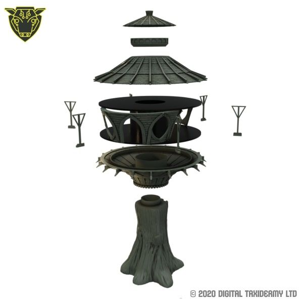 Fantasy Spool Tower: Treehouse Dice Tower Assembly