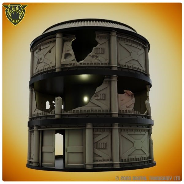 Sci-Fi Spool Tower: Derelict Warehouse